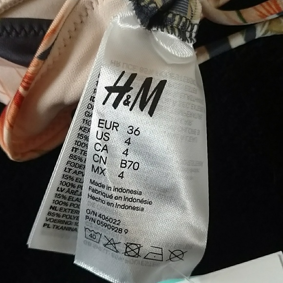 H&M Floral Bikini size 4 - NWT! - Picture 4 of 5